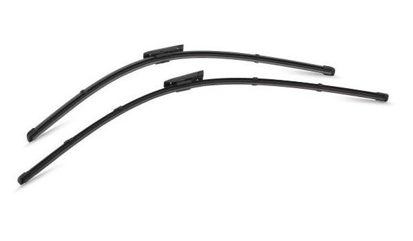 Set de ștergătoare parbriz VALEO SILENCIO X.TRM FLAT BLADE, 750 mm și 650 mm, fără carcasă, cu spoiler, model 574678