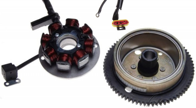 Magnetou + Volantă scuter Aprilia AM6 (8 bobine)