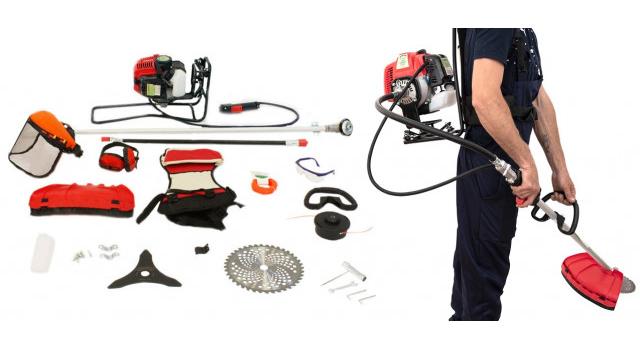 Motocoasă tip rucsac Micul Fermier BC430KF 4.76CP cu 7 accesorii