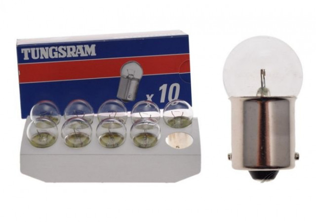 Set 10 becuri 12V 5W BA15S Tungsram