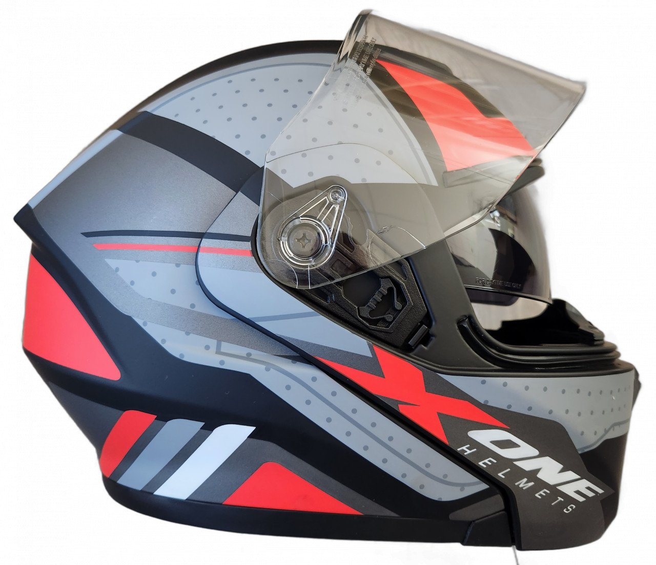 Casca moto roșie X-One modulară L