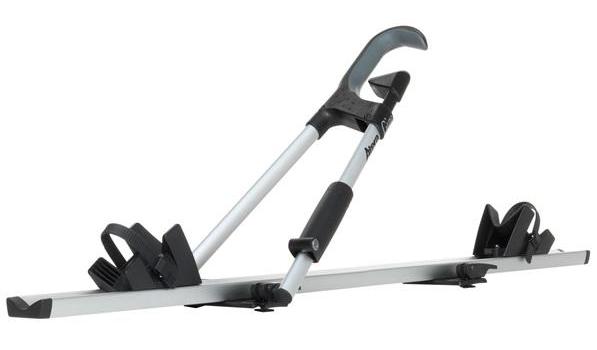 Suport bicicletă auto ATERA GIRO AF 082227AT, aluminiu, argintiu/negru, montare pe bare transversale, capacitate de încărcare 17 kg