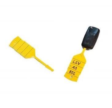 Set 300 brelocuri galbene SERWO 0850111, 2 markere din plastic