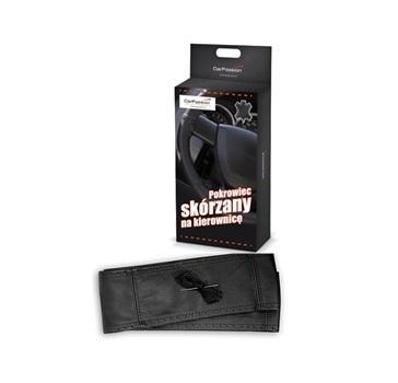 Husă volan auto CARPASSION 10052CP, piele naturală, 39-41 cm, prindere cu șnur, negru