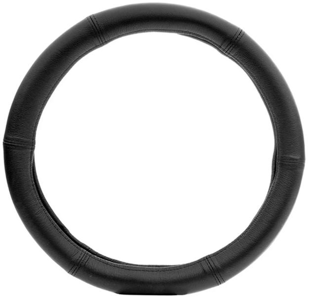 Husă volan auto CARPASSION din piele naturală, diametru 49-51 cm, negru (model 10066CP)