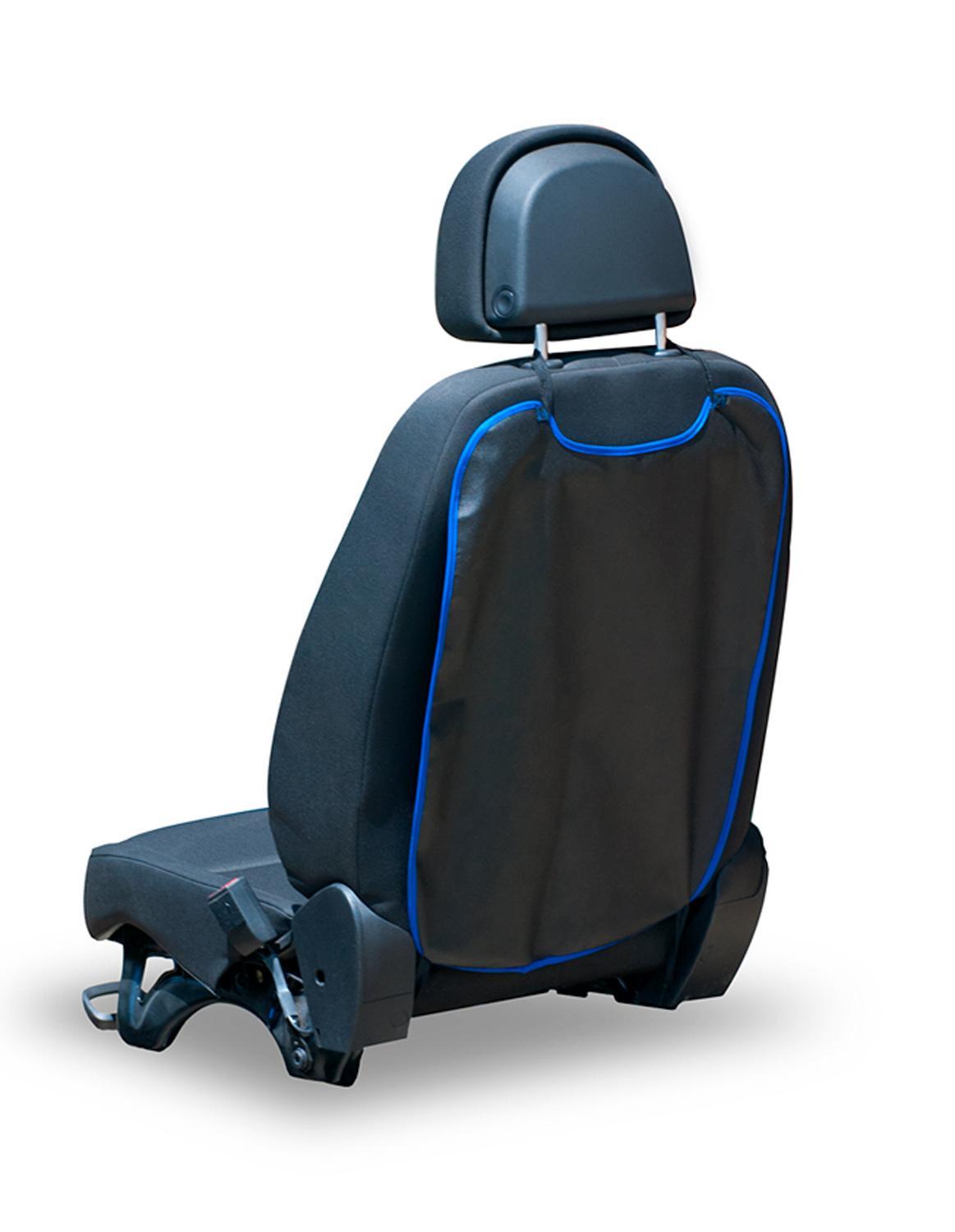 Protecție spătar scaun față CARPASSION 10070CP, 79 x 43 cm, negru/albastru