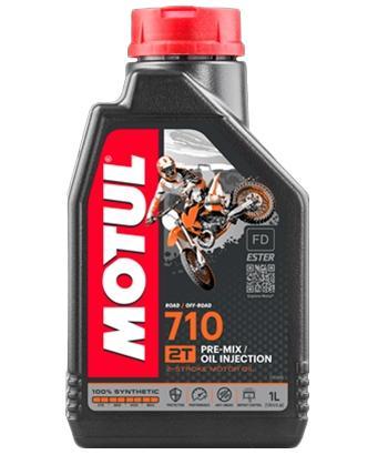 Ulei motor sintetic pentru 2 timpi MOTUL 710 2T Pre-Mix FD Ester, 1 litru, cod 104034