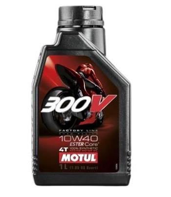 Ulei motor 4T MOTUL 300V Factory Line Road Racing 10W40 Ester Core 104118, 1L, sintetic