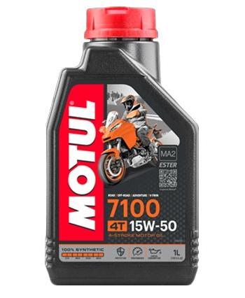 Ulei de motor sintetic 4T MOTUL 7100 15W50 MA2 Ester, 1 litru, cod 104298