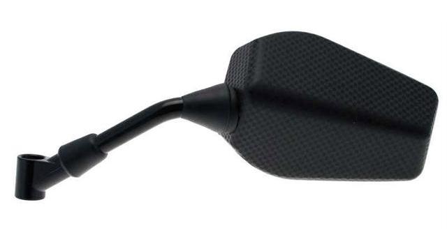Oglindă dreaptă dreptunghiulară V PARTS F1 universală M8 x 125 - Carbon (1 buc.) - BIHR 1083850002 pentru motociclete