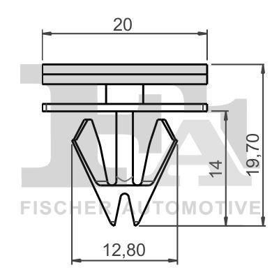FA1 12-40023.25, Clips pentru acoperire decorativă și protecție