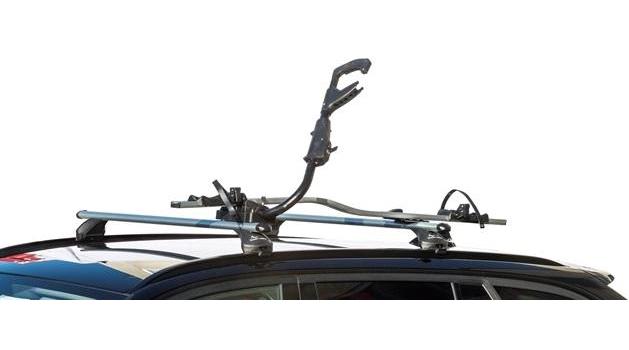 Suport pentru bicicletă auto GREEN VALLEY Fast Ride 160 659, montaj pe bare transversale, negru, oțel, capacitate maximă 20 kg