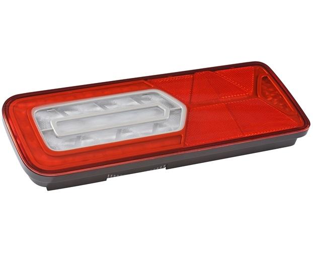 Lampa de semnalizare spate multifuncțională VIGNAL 161000, LED, 350 x 130 x 40 mm, montare pe partea stângă, culoare roșie