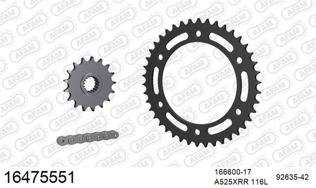 KIT LANȚ Moto BMW F 700 GS 2011-2025 BOLȚI 10.5MM - AFAM