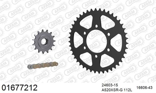 01677212 Kit Lanț Moto Kawasaki Z 750 S 2005-2006 - AFAM