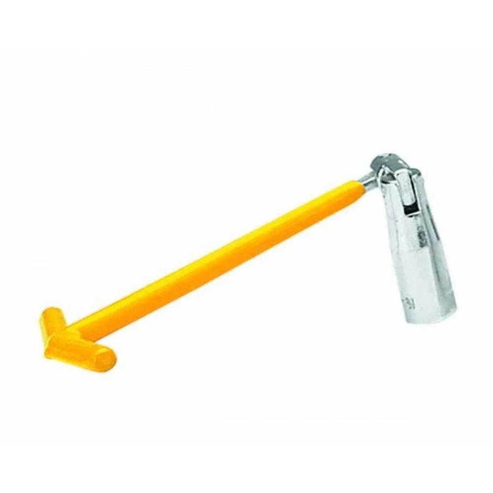 Cheie tubulară pentru bujie BOTTARI Short 24138BT, 16 mm, articulată, cu mâner T cauciucat
