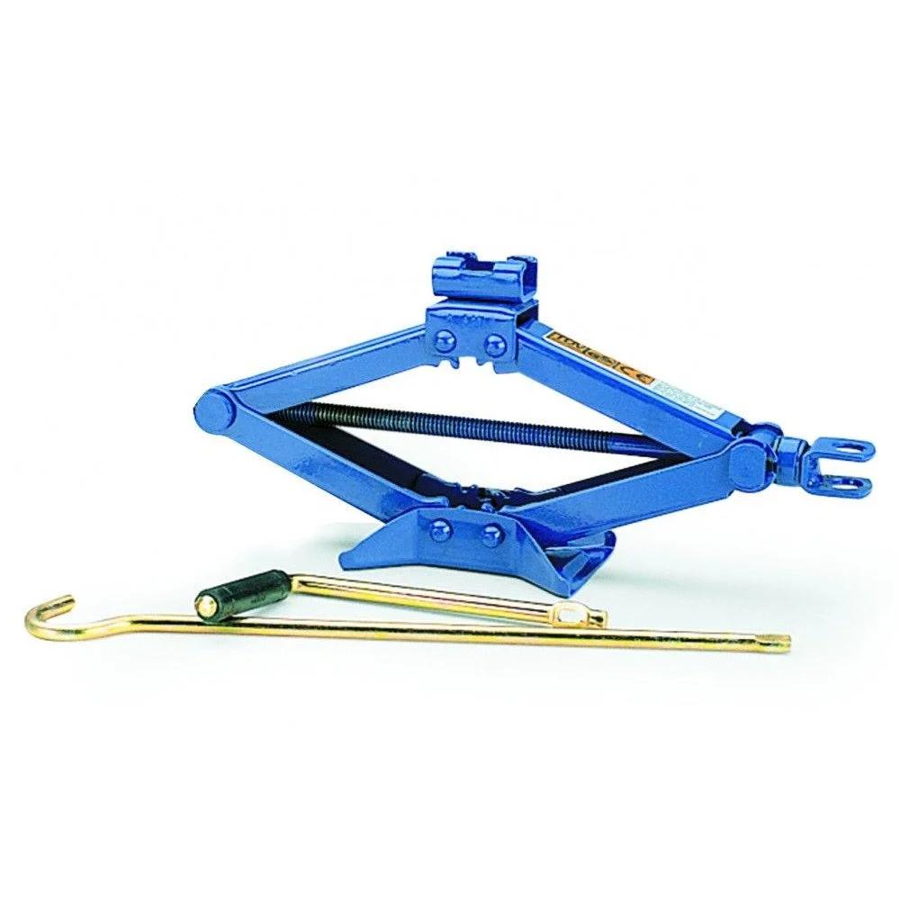 Cric mecanic auto tip foarfecă BOTTARI, model Scissor Jack 24177BT, cu capacitate de ridicare de 1 tonă, cursă de 250 - 350 mm, culoare albastru