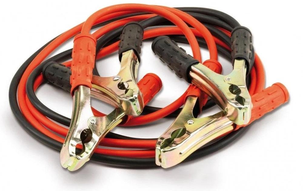 Set 2 cabluri de pornire auto BOTTARI 28019BT, 120 A, 2 metri, 7 mm, cleme crocodil izolate
