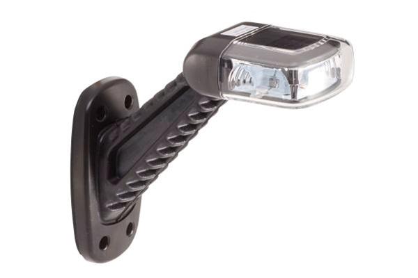 Lampa de gabarit oblică HELLA 2XS 357 007-021, LED, 30V, 12/24V, unghi de 45 de grade, sticlă transparentă, dreapta