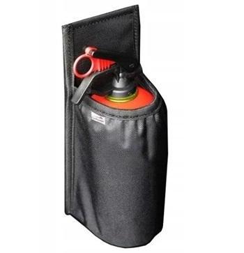 Geantă de depozitare extinctor CARPASSION 40200CP, cu sistem velcro, culoare neagră, dimensiuni 27 x 10.5 x 19 cm