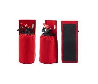 Geantă de depozitare extinctor CARPASSION 40201CP, cu sistem de prindere velcro, roșie, dimensiuni 27 x 10.5 x 19 cm