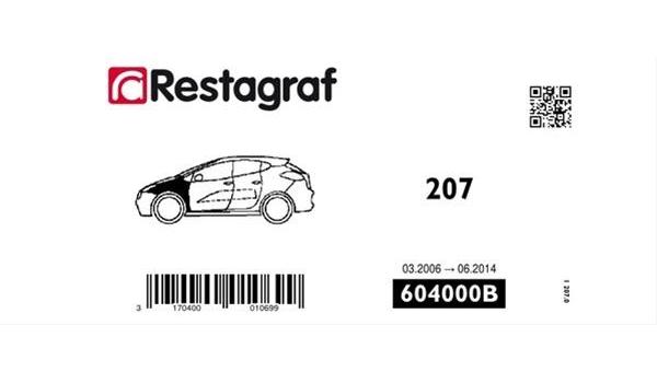 Set clipsuri pentru montaj aripă față RESTAGRAF A604000B, plastic, compatibil Peugeot 207