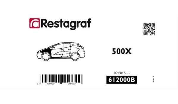 Set clipsuri auto pentru montajul aripii față RESTAGRAF A612000B, din plastic, compatibile cu Fiat 500X.