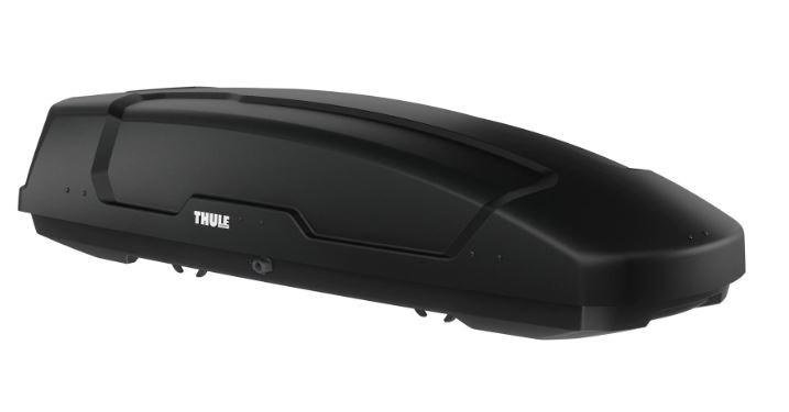 Cutie de portbagaj auto THULE Force XT Sport 635600, cu deschidere dublă, volum de 300 litri, capacitate de încărcare de 75 kg, dimensiuni de 190 x 63 x 42,5 cm, culoare neagră