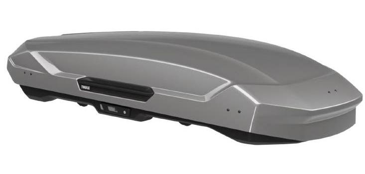 Cutie portbagaj auto THULE Motion 3 XL, 500L, deschidere dublă, 75 kg capacitate, dimensiuni 215x89x43 cm, finisaj titan lucios