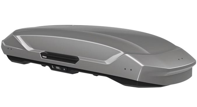 Cutie portbagaj auto THULE Motion XXL 639901, volum 600L, deschidere dublă, capacitate maximă 75 kg, dimensiuni 232 x 92 x 45 cm, finisaj titan lucios