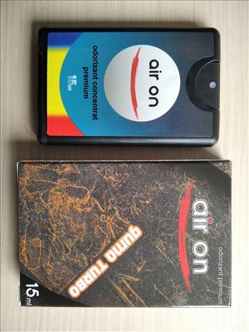 Odorizant auto premium AIR ON, concentrat cu pulverizator, volum 15 ml, parfum gumă turbo, cod 6426870000478AO