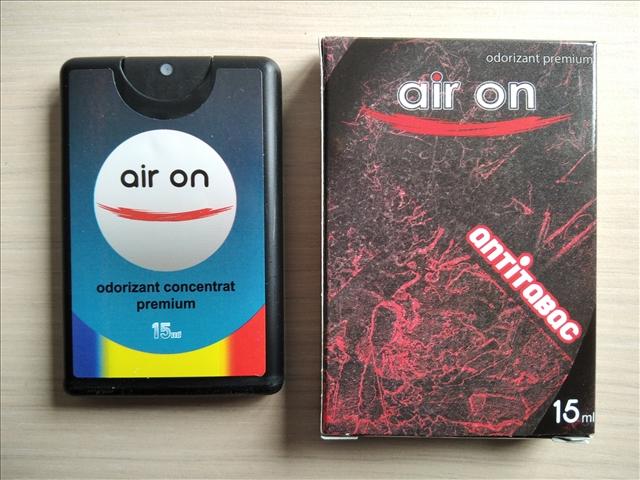 Odorizant auto premium AIR ON, concentrat cu pulverizator, 15 ml, parfum anti-tutun