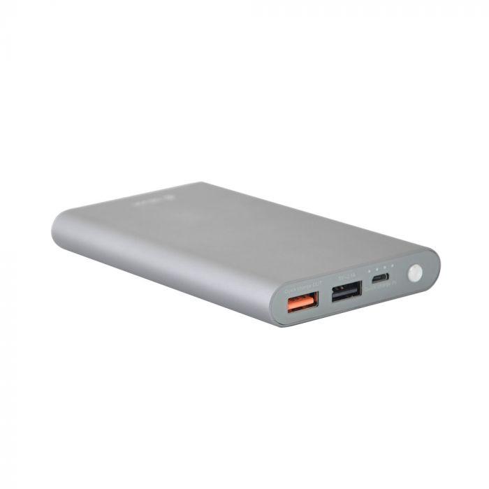 Baterie Externă Devia King Kong Dual USB Power Bank Gri Închis 8000 mAh Încărcare Rapidă QC3.0