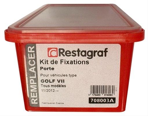 Set clipsuri de montaj pentru uși față/spate RESTAGRAF A708003A, plastic, compatibil cu Volkswagen Golf VII