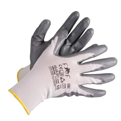Mănuși de lucru cu strat de cauciuc WD40, aderență îmbunătățită, gri, mărimea XL/10.