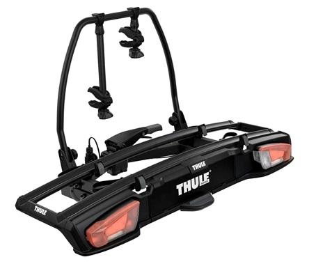Suport auto pentru două biciclete THULE VeloSpace XT 938, montare pe cârligul de remorcare, negru, capacitate de încărcare 60 kg, conectare cu 13 pini