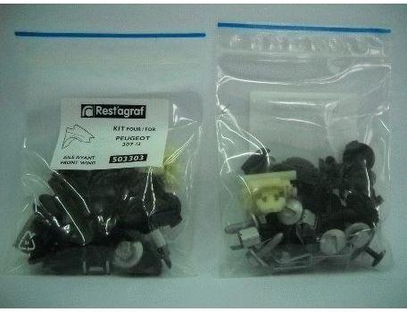 Set clipsuri montaj aripa față RESTAGRAF A503303, plastic, compatibil cu Peugeot 307, facelift