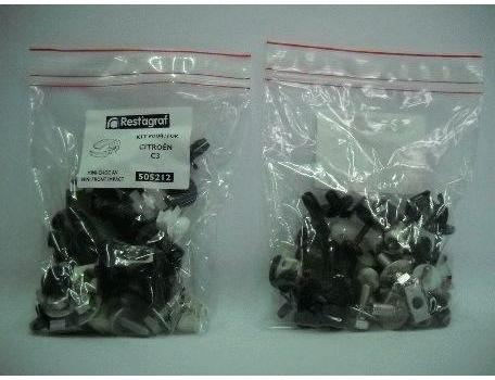 Set clipsuri montaj bară față RESTAGRAF A505212, plastic, compatibile cu Citroen C3