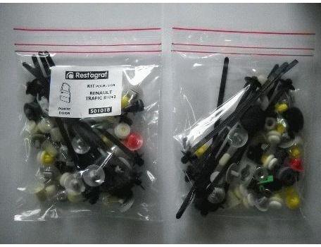 Set clipsuri auto pentru montaj ușă RESTAGRAF A513007, plastic, compatibil cu Ford Transit, 2000-2006