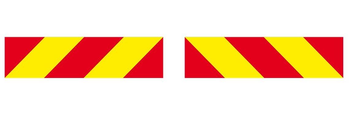 Set 2 plăcuțe reflectorizante VIGNAL R70 - Model 2 D14707VIG, 565 x 130 mm, cu suport din aluminiu