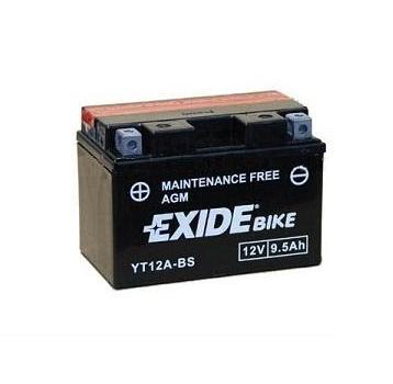 Baterie moto EXIDE fără întreținere EBYT12A-BS, 12 V, 9.5 Ah, 130 A curent pornire