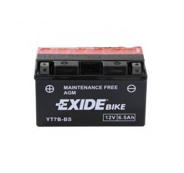 Baterie moto EXIDE fără întreținere EBYT7B-BS, 12 V, 6.5 Ah, 85 A curent de pornire