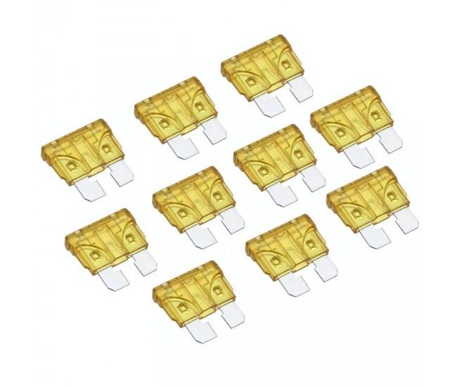Set 100 siguranțe auto standard MVM ECF005, 20A