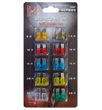 Set 10 siguranțe auto standard MVM ECF009, 5-30 A