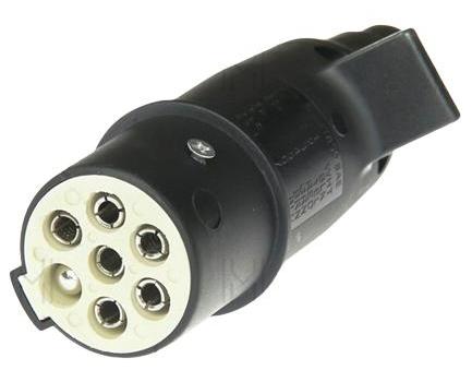 Stecher auto 7 pini MVM EPS015, tip S, 24V, plastic, negru
