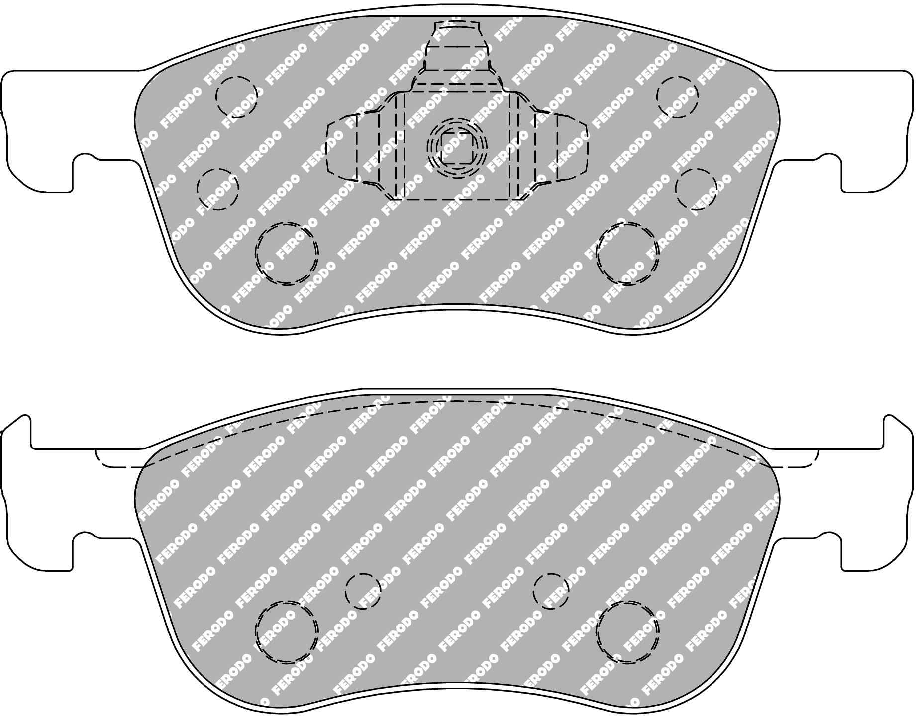 Set plăcuțe frână racing moto FCP4816H - Ferodo Racing