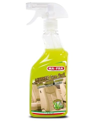 Soluție pentru curățarea suprafețelor din piele MA-FRA Leather Care 3 în 1, parfumată, 500 ml