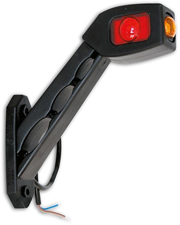 Lampa de gabarit LED oblică pentru trailer BORG HICO OBR109P, model lung, destinată părții drepte