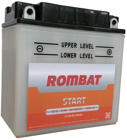 Baterie Moto Convențională RB9L-BROM 9AH 90A 135mm x 75mm x 138mm + DR - ROMBAT