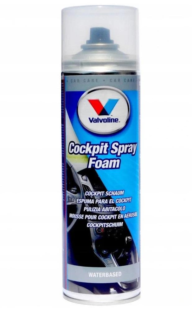 Spumă spray pentru curățarea bordului VALVOLINE Cockpit, 500 ml, cod V887083